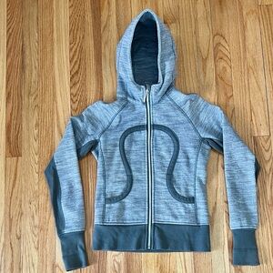 Lululemon Scuba full zip hoodie grey color women’s size 2